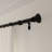 Adjustable Single Metal Curtain Rod Black for Ceiling/Wall Mounting-6649632
