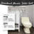 Round Toilet Seat with Adjustable Hinges in Bone Plastic, Standard Size Fit-52989302