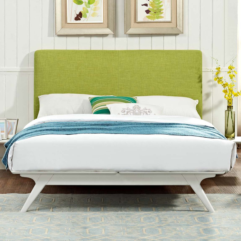 Modway Tracy Platform Bed Frame, Green, Queen, Manufactured Wood