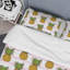 Ensemble de housse de couette en microfibre jaune / blanc 3 pièces-1977074131