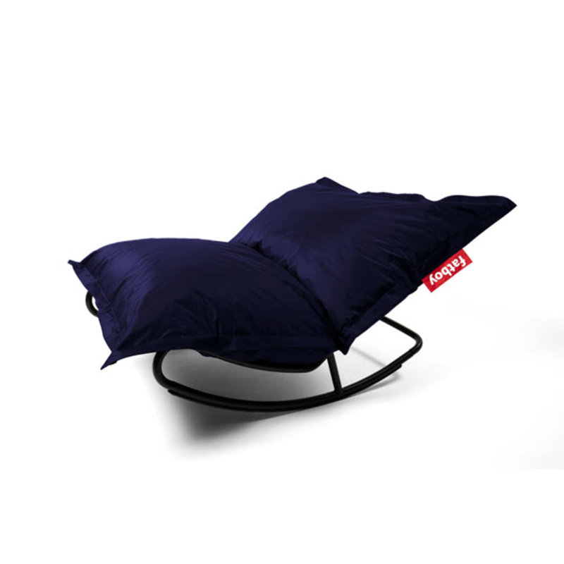 Original Slim Bean Bag Chair + Rock 'n Roll Rocker Bundle, Blue