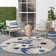 Alayia Aloha Floral Blue/Grey Indoor/Outdoor Area Rug