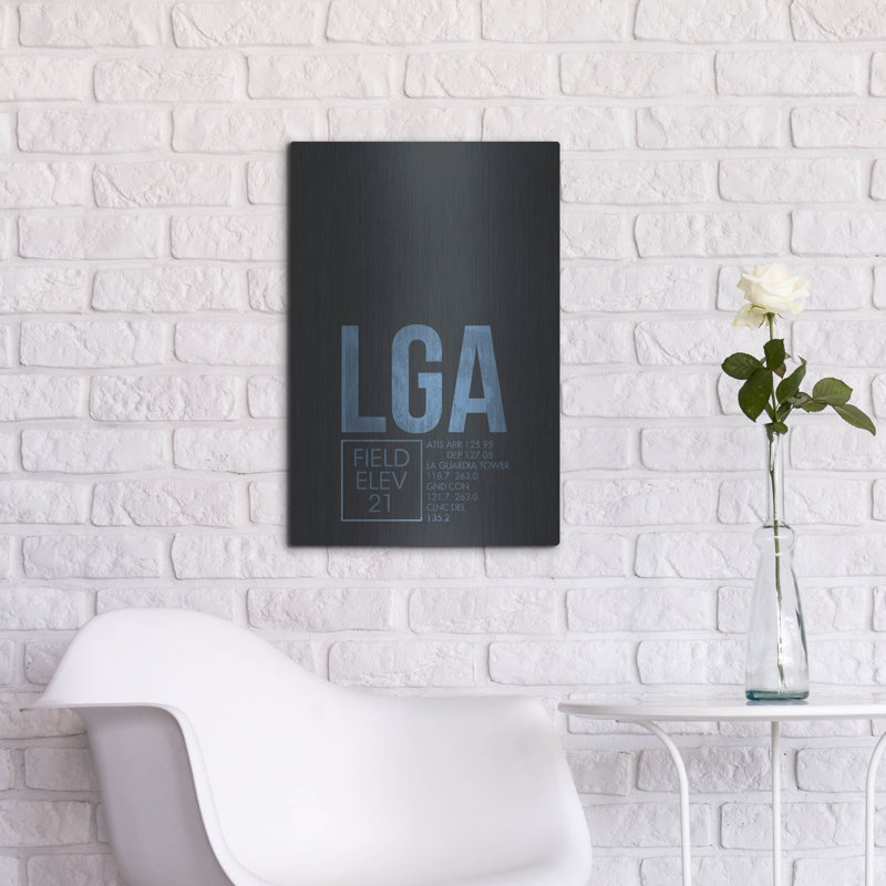 Ebern Designs «LGA ATC» par O8, art mural en métal, H 24 po x l 16 po