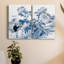 «Blue and White Asian Garden I», ensemble de 2 reproductions d'art sur toile tendue-32617407