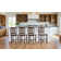 Chic Slat Back Wooden Counter Stools with Upholstered Seats