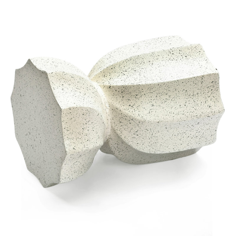 Table d'appoint et de terrasse Digit Modern, Blanc / gris