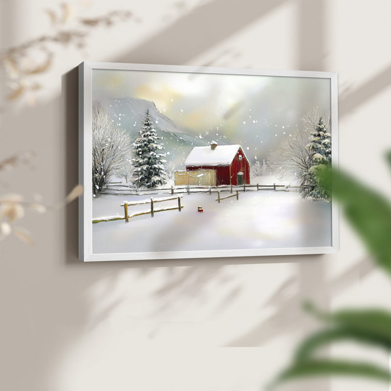 Art de Noël - DCCDXVVI - Reproduction encadrée - Restickable, H 22 po x l 28 po, Blanc