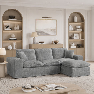 Canapé modulaire moderne avec méridienne réversible Boucle