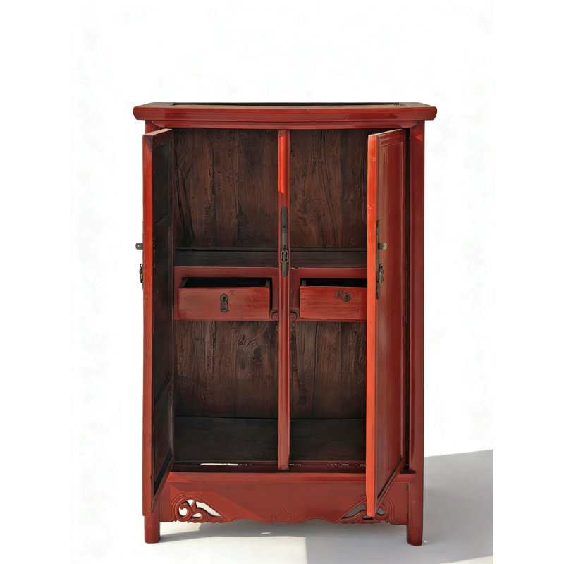 19th Century Red Catalpa Armoire