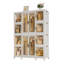 Armoire-penderie classique en polypropylène blanc avec 12 portes magnétiques et 2 tringles