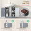 Armoire de rangement sous l'évier Farmhouse - 2 portes de grange et tablette réglable pour petits espaces-2080332480