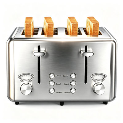 WHALL - 6QT All-Stainless Air Fryer, 8-in-1 Hot Oven with Digital LED Touchscreen & Visible Window