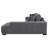 Plather Charcoal Grey Upholstered Sectional Chaise Sofa - Modern Elegance-1877813951