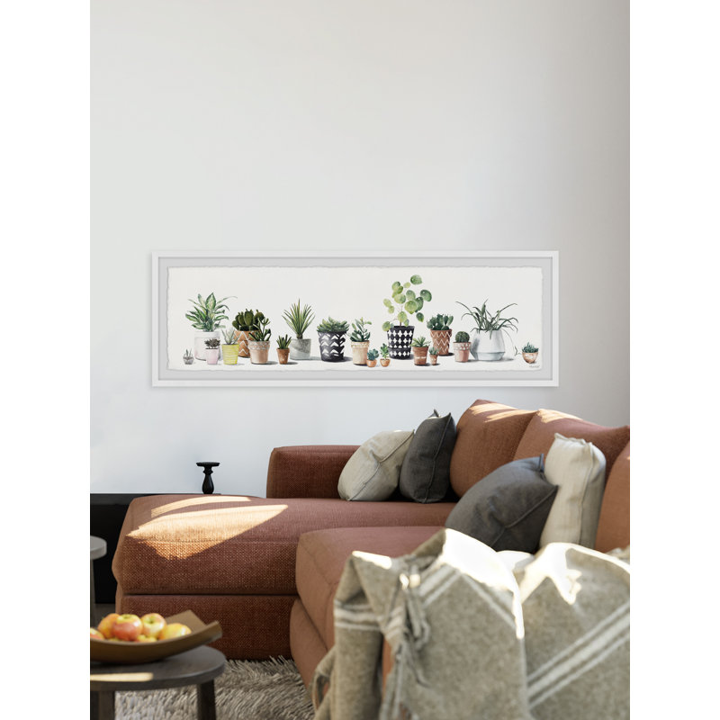 « Pots à losanges »-photo panoramique sur papier, H 15 po x l 45 po x P 1,5 po
