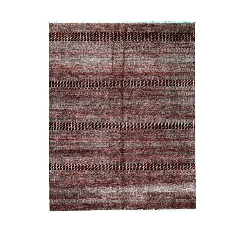Tapis rouge / blanc de haute qualité noué à la main