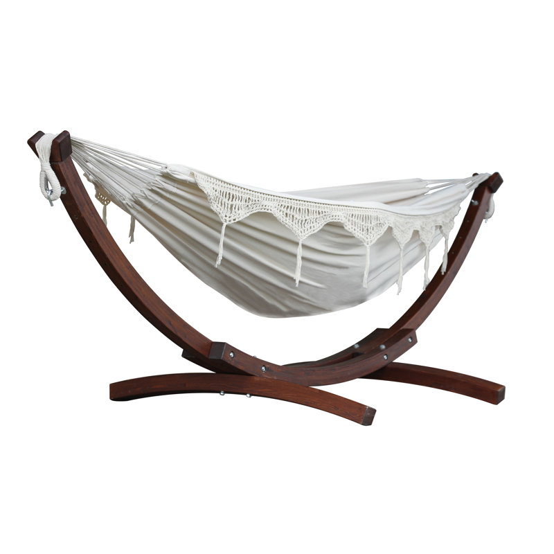 Natalia Double Hammock with Stand, White