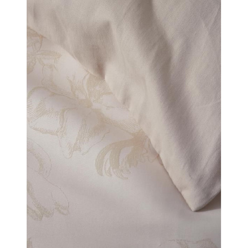 Ensemble de housse de couette en coton 3 pièces Bellfield, Housse de couette pour grand lit + 2 taies décora, Gris