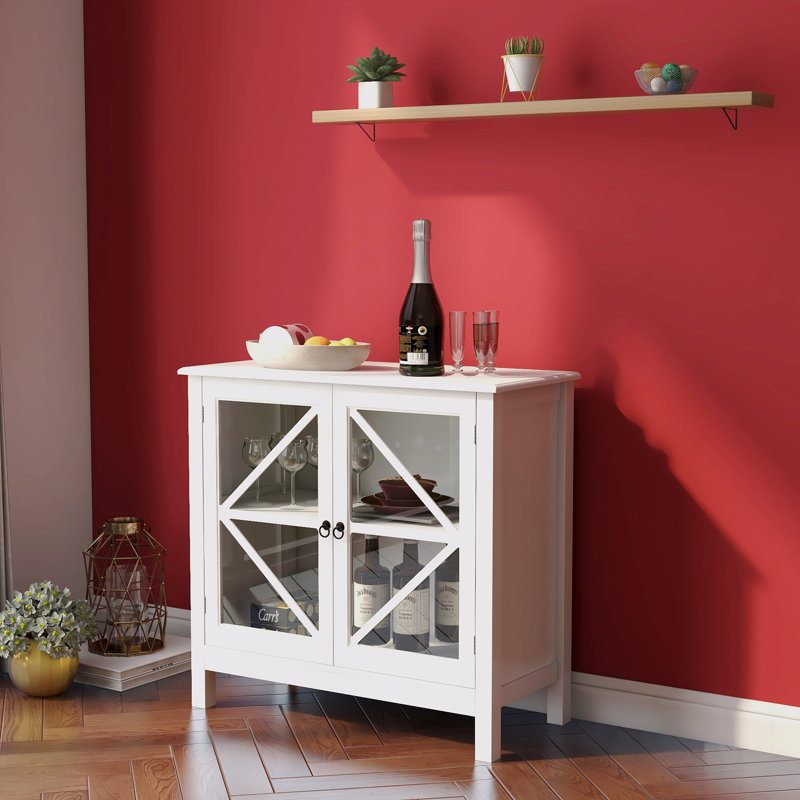 Armoire de cuisine avec portes doubles en verre