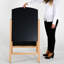 Tableau noir en bois avec panneaux coulissants