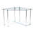 Chattanooga Corner Glass Top Metal Base Writing Desk-112257102