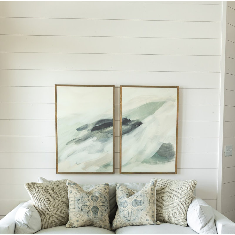 Salt And Light Painted Abstract Pair | Wood Framed Wall Art Sign