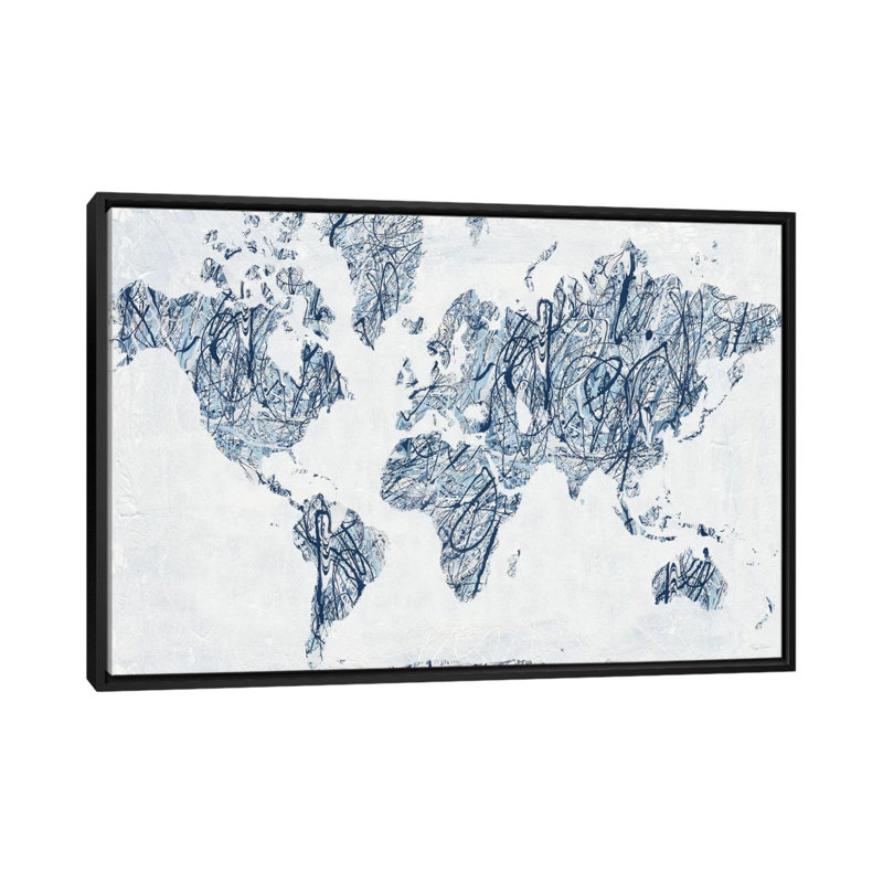 «World On A String» par Piper Rhue - reproduction d'art sur toile tendue, H 18 po x l 26 po x P 1,5 po, Toile avec cadre noir