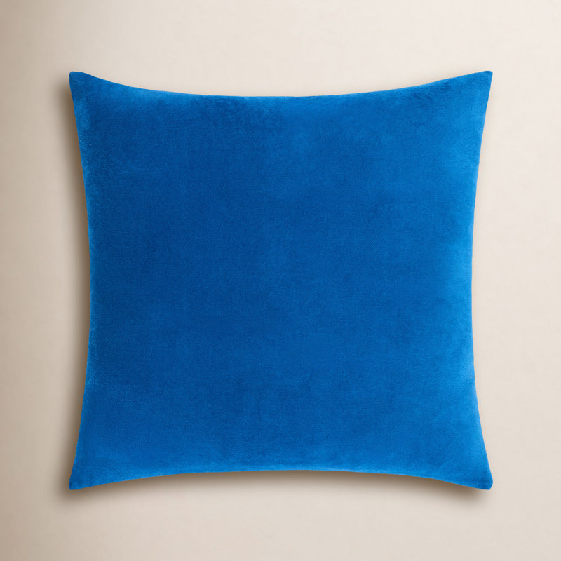 Elton Accent Pillow, Duck Down, Square 20", Blue