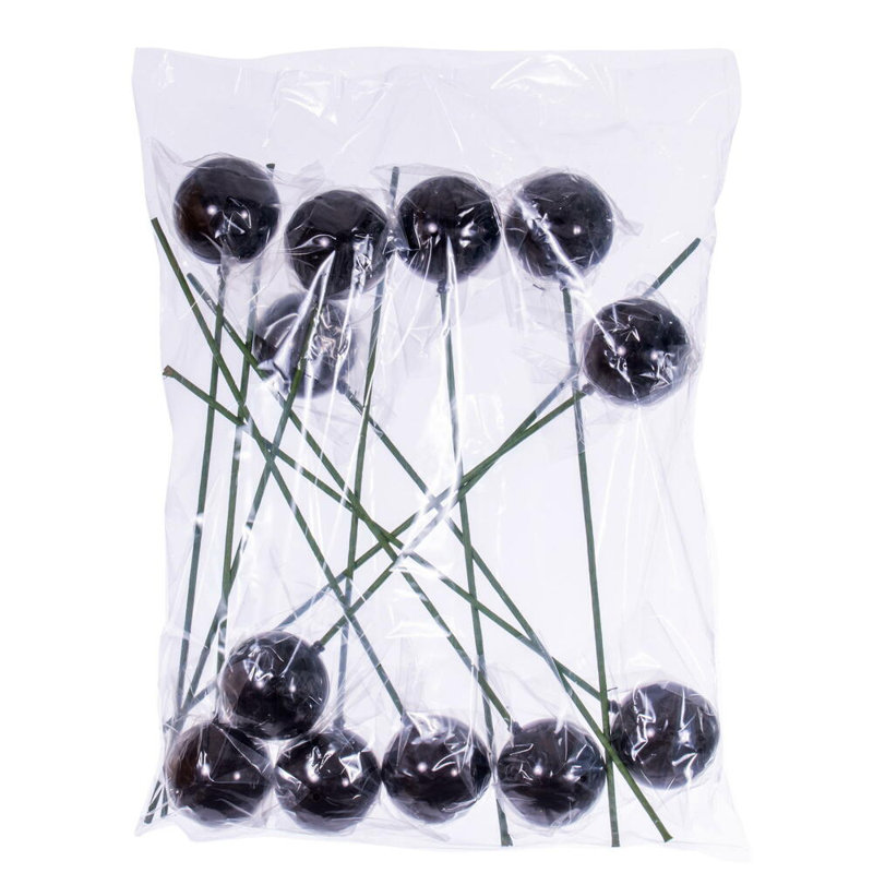 Ensemble de 12 boules de Noël Chistmas, Noir