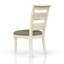 Chaise d'appoint à dossier échelle - Finition blanchie (ensemble de 2)