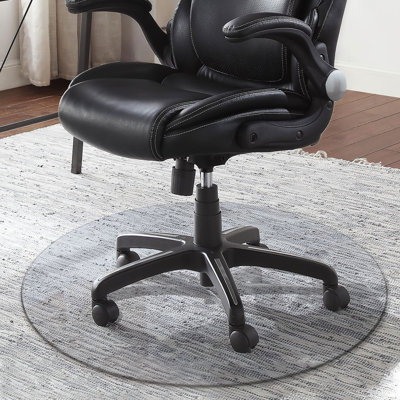 Round Chair Mat with Straight Cut Edge