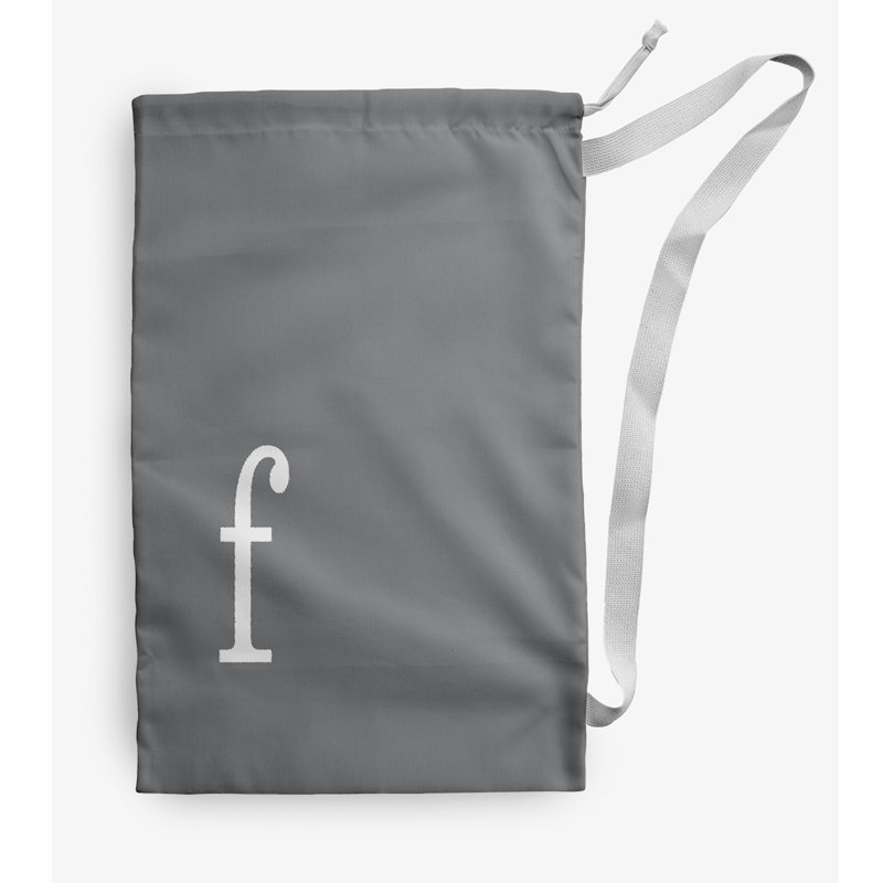 Sac à linge Monogram, Moyen (H 36 po x l 28 po), gris
