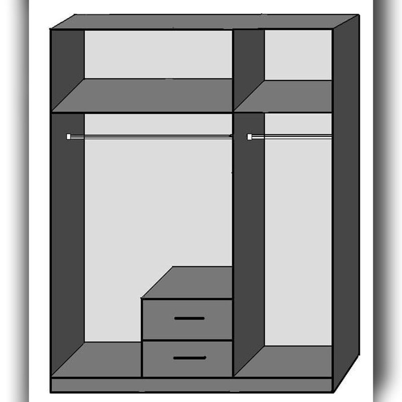 Manufactured Wood Wardrobe