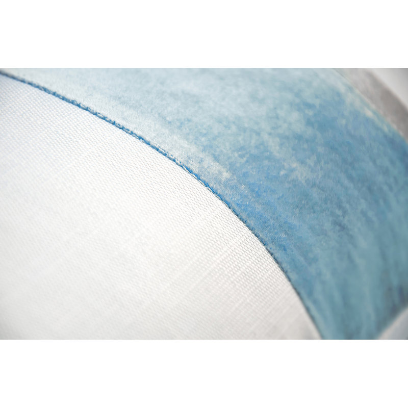 Stripe Lumbar Pillow Cover & Insert, Robin's Egg, 12" x 24"