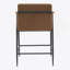 Tabouret de comptoir avec cadre en fer - ensemble de 2 - noir et brun rougeâtre-356875574