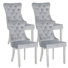 Upholstered Dining Chairs.Tufted Back Design With Stainless Steel Leg