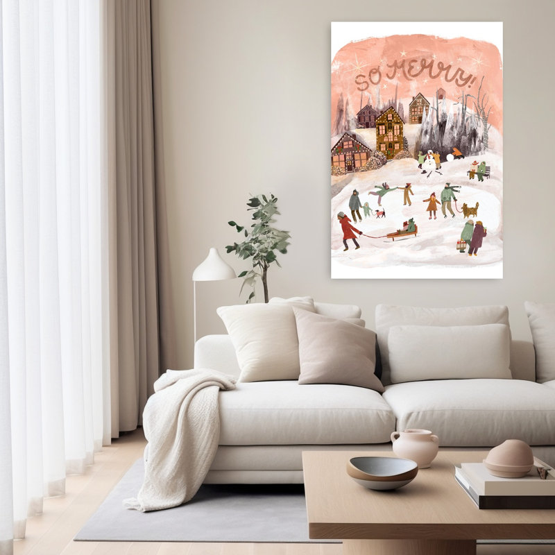 Contemporary Art Whimsical Contemporary Winter Wall Art by Claire Hanley - Wrapped Canvas Print, 152.4 cm H x 101.6 cm W
