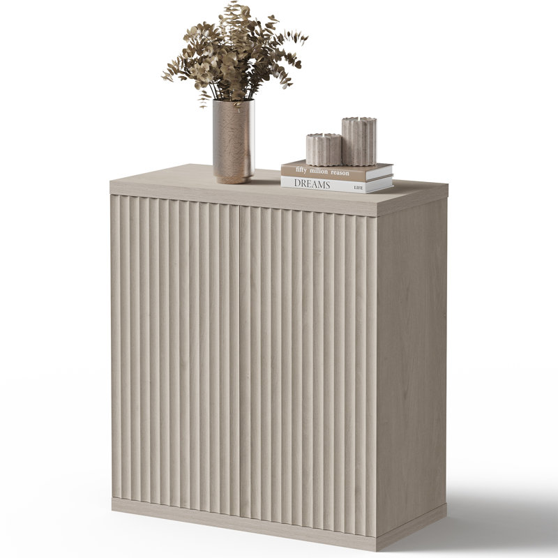 Cesiro Accent Cabinet With Adjustable Shelves, White Alder, 1