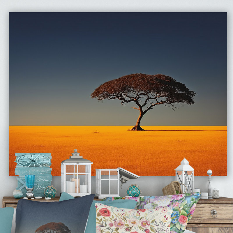 Minimalisme, Afrique, paysage, photo, art mural sur toile, Afrique, H 34 po x l 44 po x P 1,5 po, Toile tendue