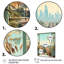 «Vintage Los Angeles Window View 2», art mural floral-702181466-702181486