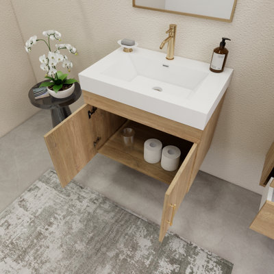 29.5" Wall-Mounted Single Bathroom Vanity Set