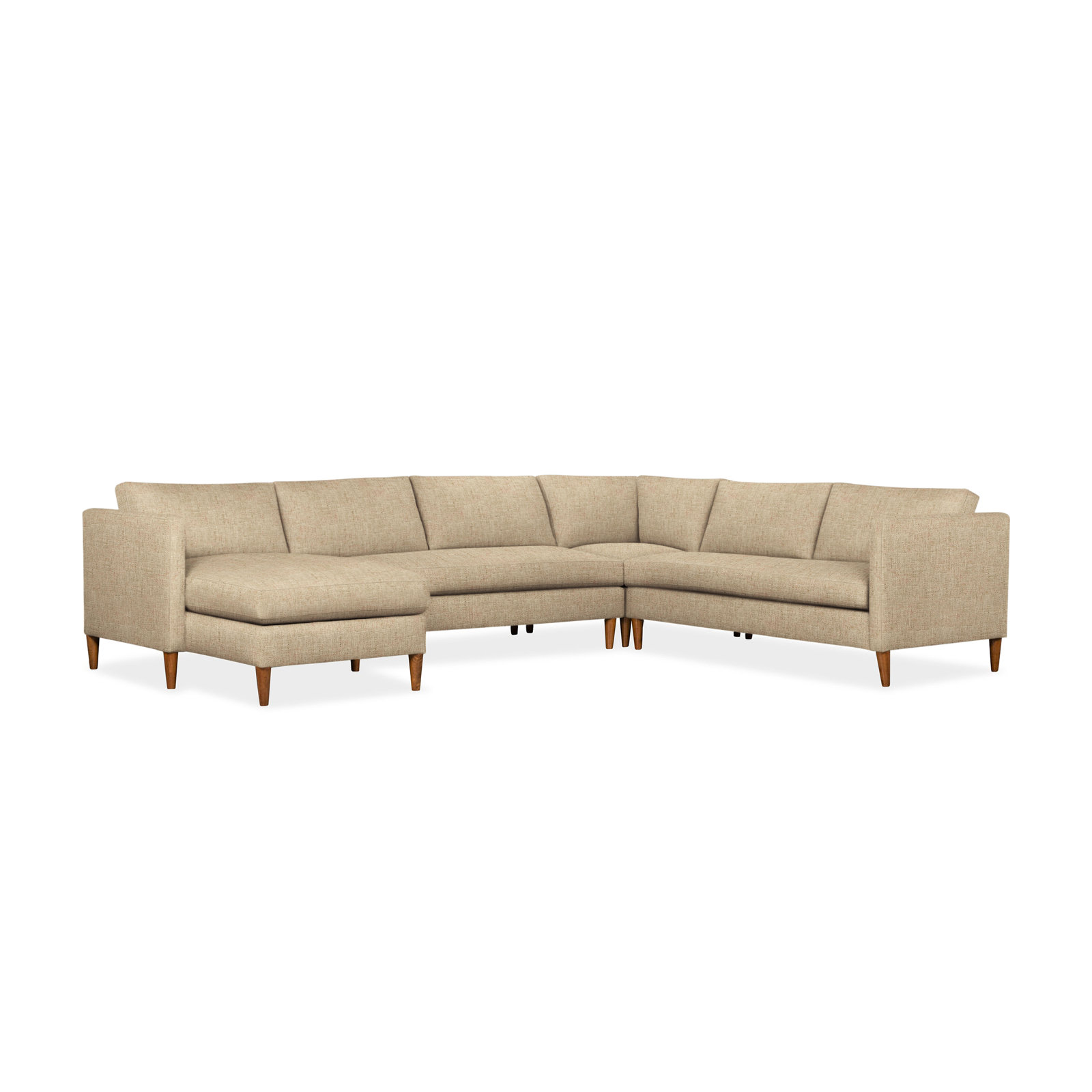 Clifford Chaise Sectional, Turbo Wheat Basketweave, Left Hand Facing