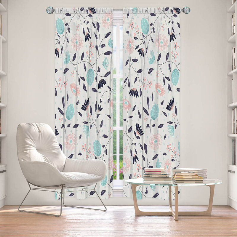 Paire de rideaux obscurcissant en polyester Eirny, L 20 po x L 82 po