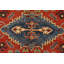 Tapis oriental rouge en laine noué à la main 6 pi 1 po x 8 pi 8 po Kazak