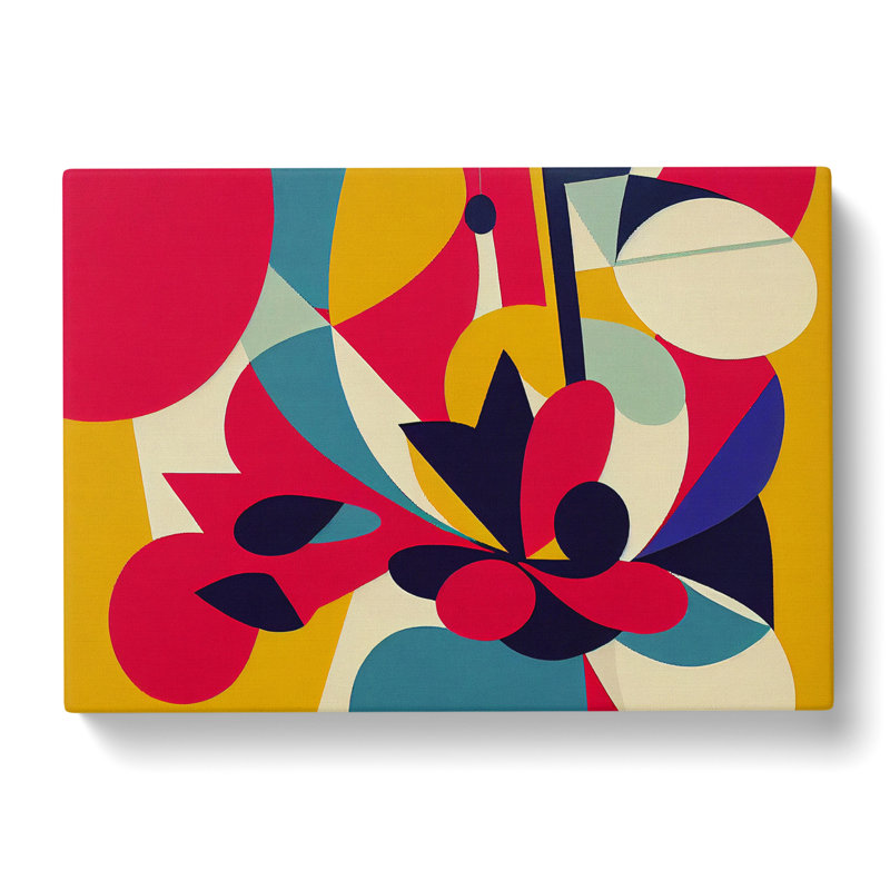 Lovable Abstract Flowers - Wrapped Canvas, 50cm H x 76cm W x 3cm D