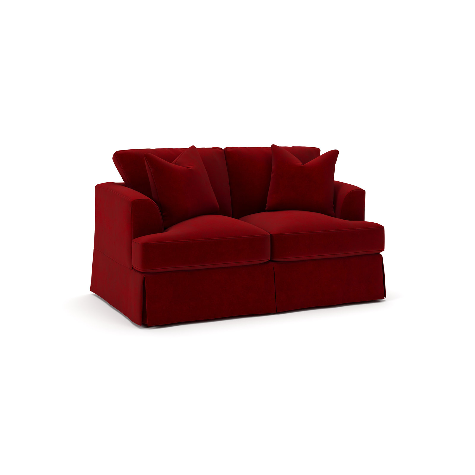 Lucia 66" Loveseat, Bella Ruby Performance Velvet
