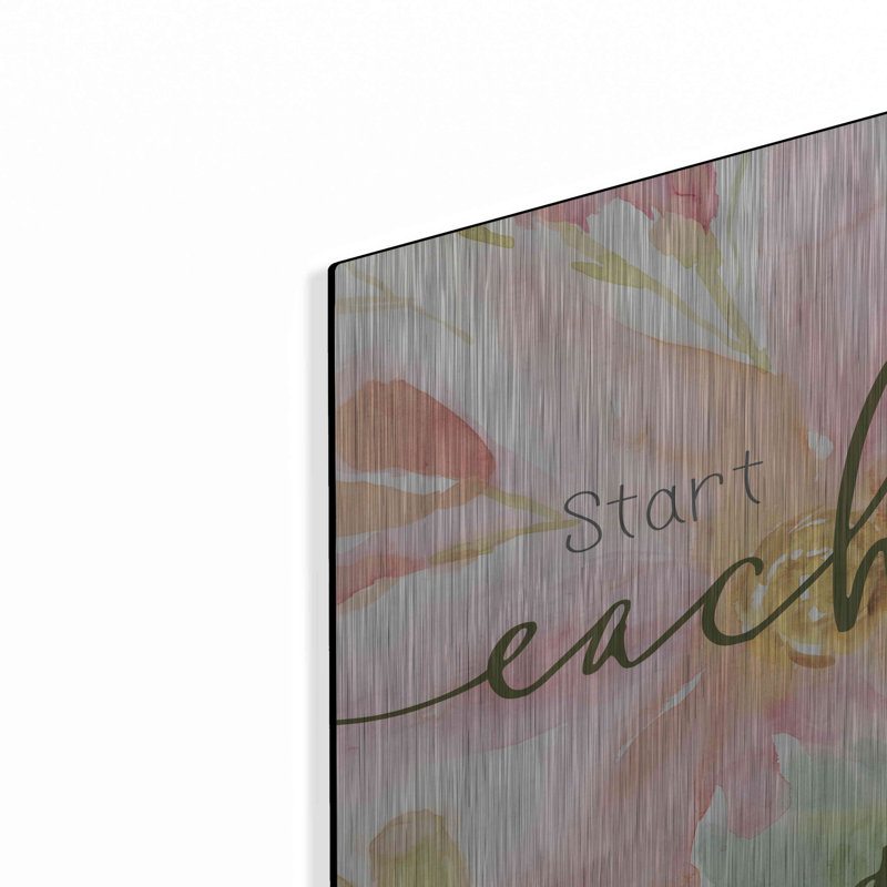 «Floral Grateful Heart» par Cindy Jacobs, art mural en métal, H 24 po x l 36 po