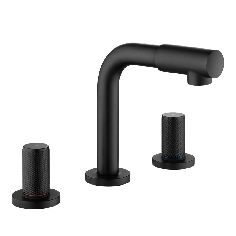 Widespread 2-handle Bathroom Faucet, Matte Black