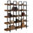 5 Tier Bookcase Home Office Open Bookshelf, Vintage Industrial Style Shelf With Metal Frame, Mdf Board-1285615008
