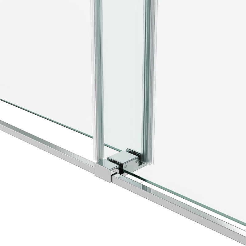 Porte de douche coulissante double l 54 po x H 60 po, Chrome