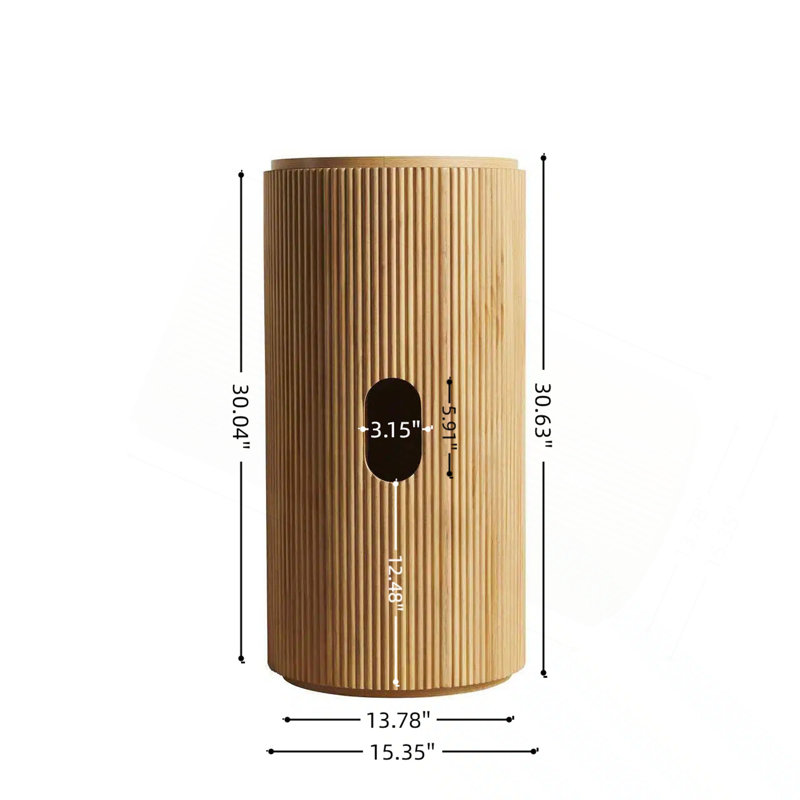 Armoire cylindrique autoportante JINBO de 16 po seulement, sans robinet ni bonde., Beige, Beige